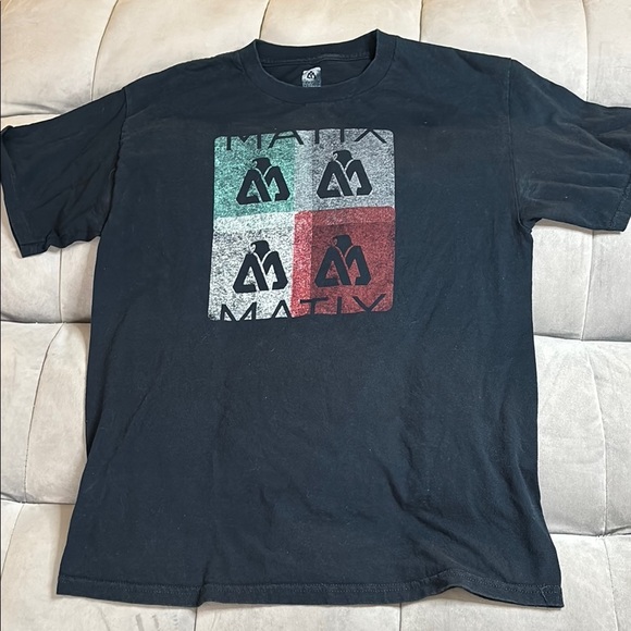 Matix Men's Black Graphic T-Shirt - Picture 1 of 6